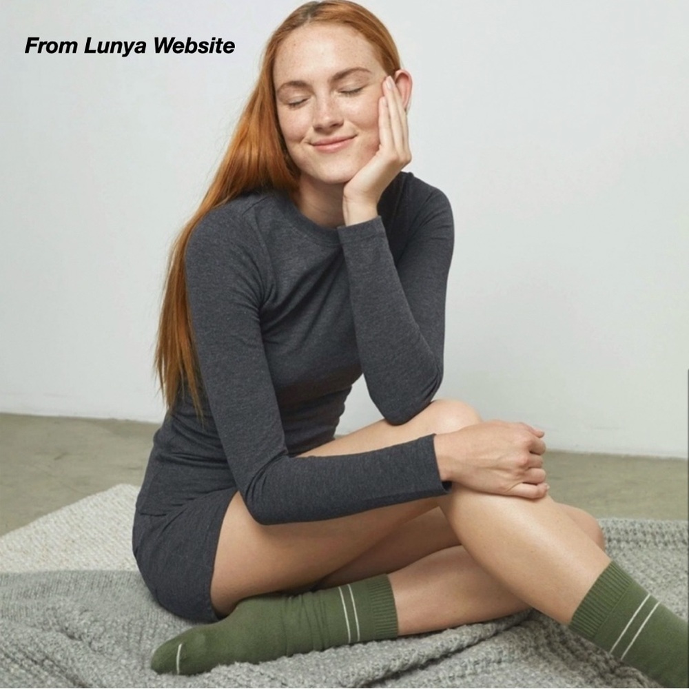 GUC: LUNYA RESTORE SHORTS SET IN CHARCOAL GREY (XS)